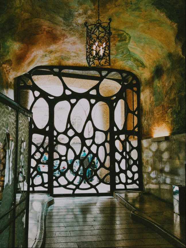 Reixa de ferro forjat del vestíbul de la Casa Batlló